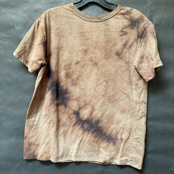Scooby Doo Tee Shirt Size Medium BrowN Tie Dyed Bleached Grunge Distressed - Picture 4 of 4
